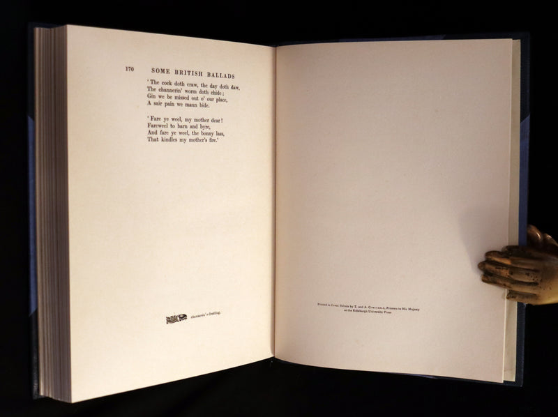 1919 Rare First Edition illustrated by Rackham - Some British Ballads in a beautiful binding.