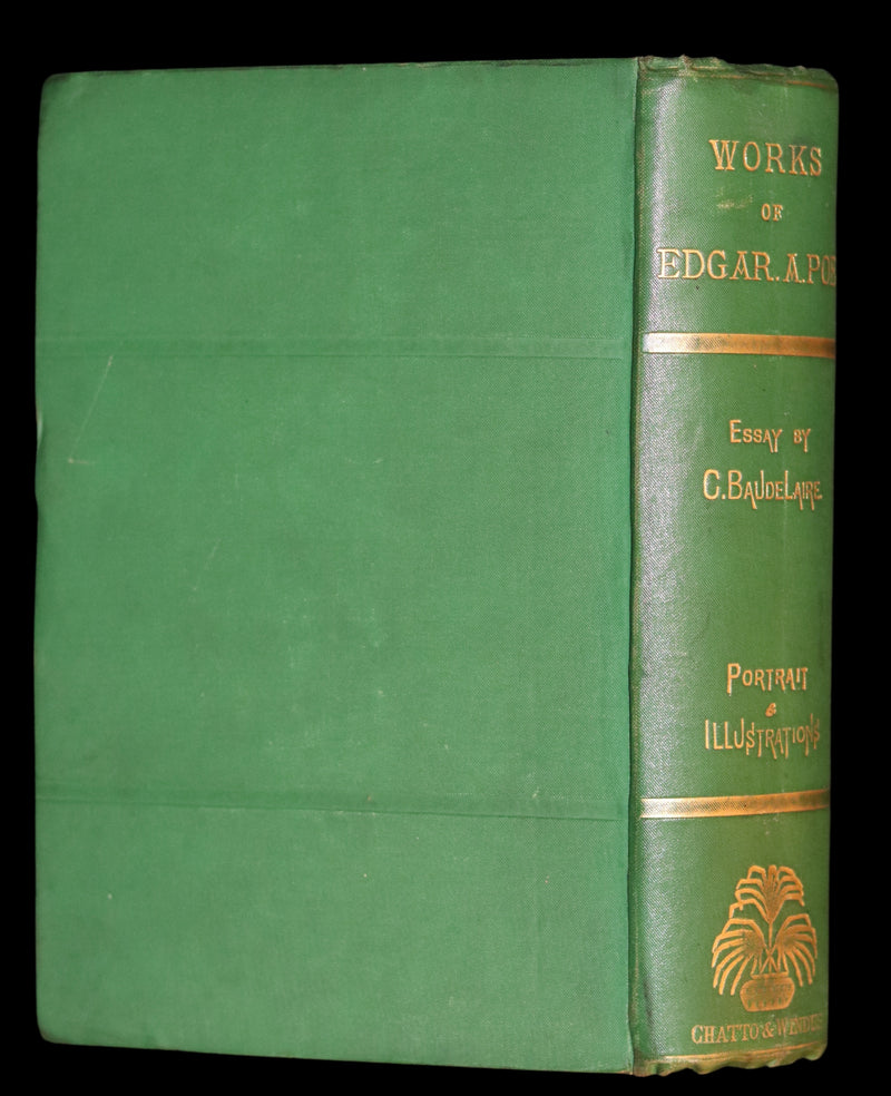 1872 Scarce Book - WORKS OF EDGAR ALLAN POE. First Edition with a Study on his Life & Writings by CHARLES BAUDELAIRE.