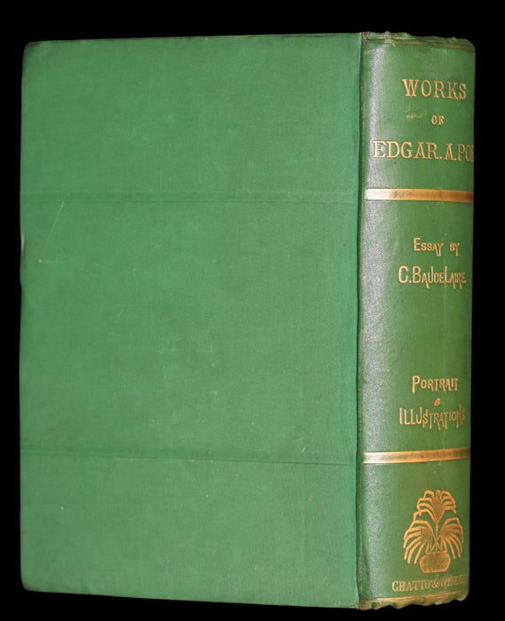 1872 Scarce Book - WORKS OF EDGAR ALLAN POE. First Edition with a Study on his Life & Writings by CHARLES BAUDELAIRE.