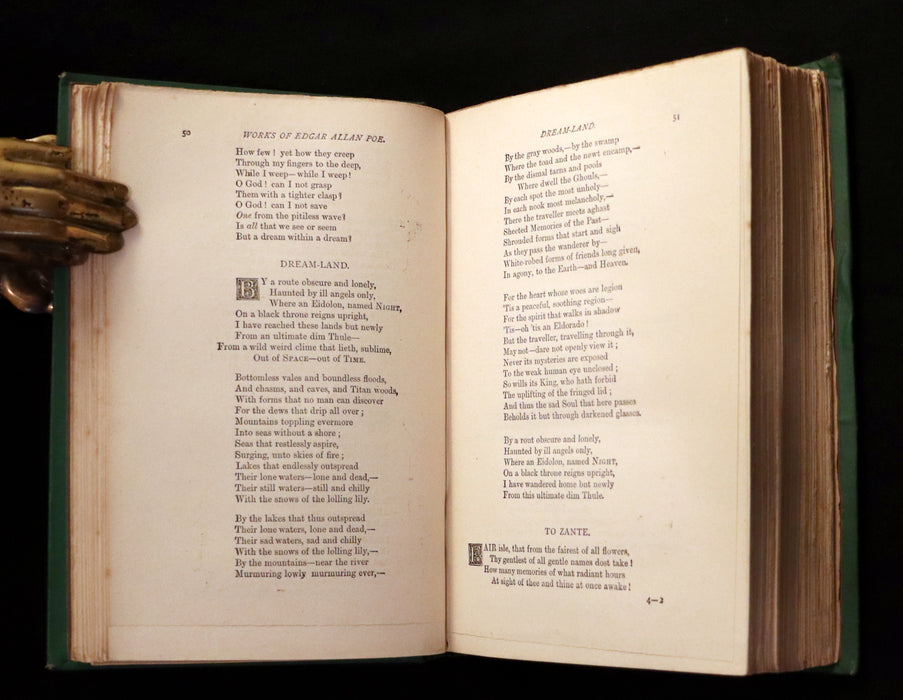 1872 Scarce Book - WORKS OF EDGAR ALLAN POE. First Edition with a Study on his Life & Writings by CHARLES BAUDELAIRE.