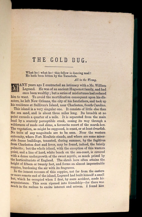 1872 Scarce Book - WORKS OF EDGAR ALLAN POE. First Edition with a Study on his Life & Writings by CHARLES BAUDELAIRE.