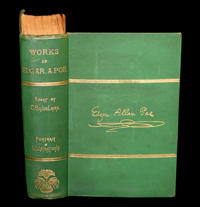 1872 Scarce Book - WORKS OF EDGAR ALLAN POE. First Edition with a Study on his Life & Writings by CHARLES BAUDELAIRE.