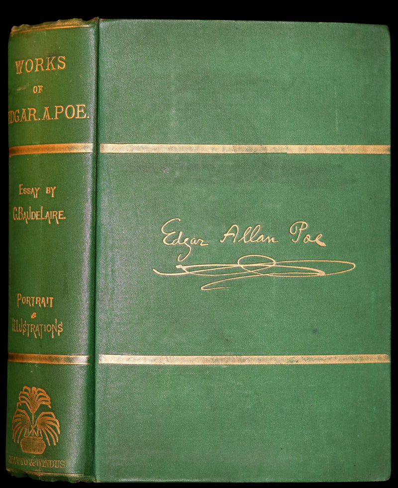 1872 Scarce Book - WORKS OF EDGAR ALLAN POE. First Edition with a Study on his Life & Writings by CHARLES BAUDELAIRE.