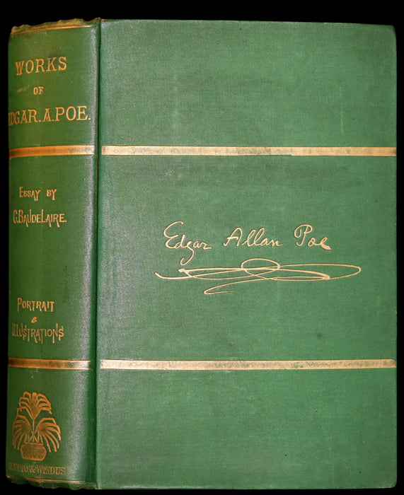 1872 Scarce Book - WORKS OF EDGAR ALLAN POE. First Edition with a Study on his Life & Writings by CHARLES BAUDELAIRE.