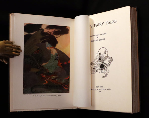 1926 Rare Book ~ Grimm's Fairy Tales Selected and Illustrated by Elenore Abbott.