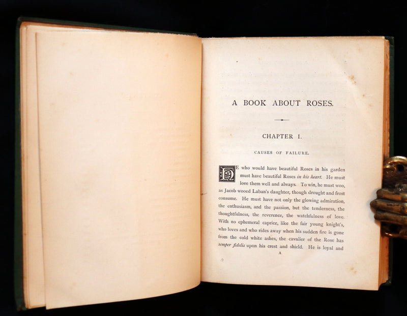 1872 Rare Victorian Gardening Book -  A Book about ROSES, How to grow and show them.