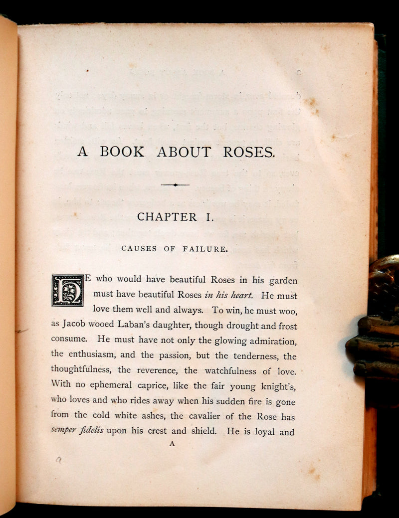 1872 Rare Victorian Gardening Book -  A Book about ROSES, How to grow and show them.