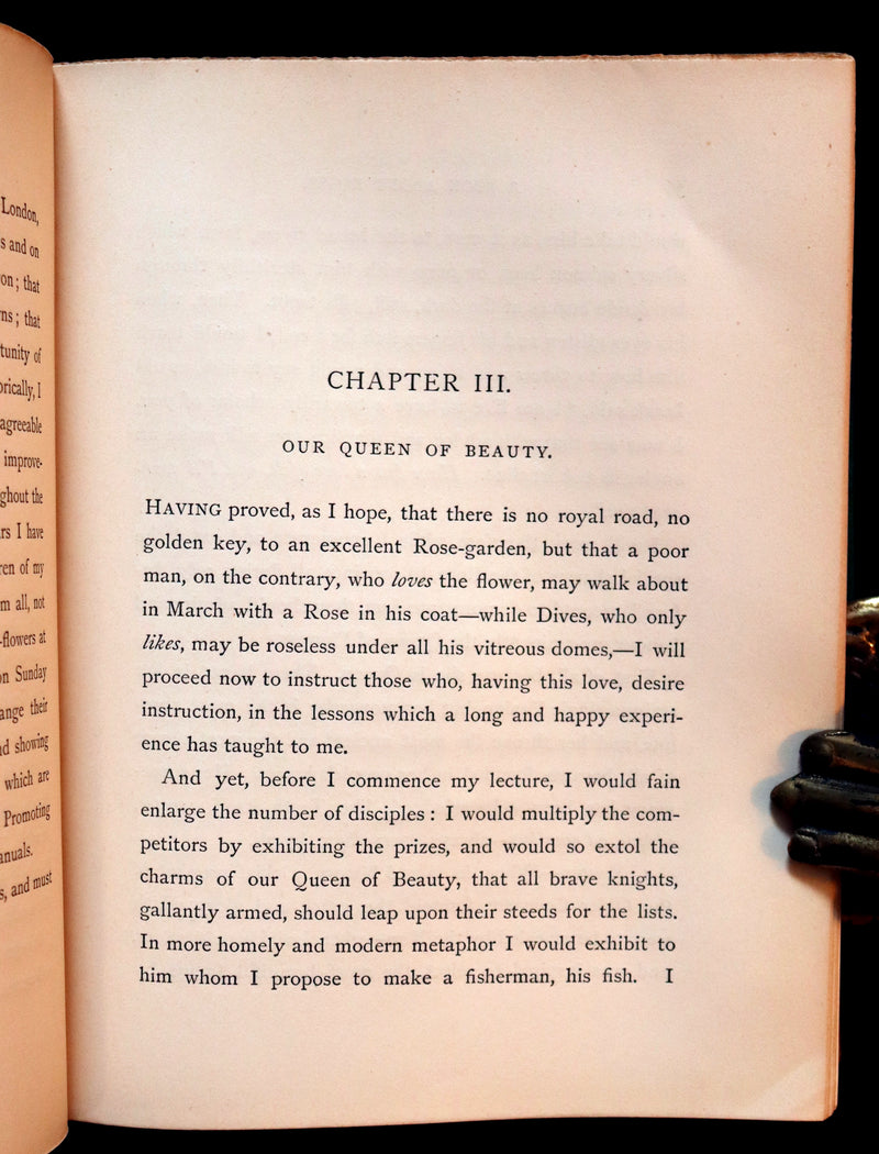 1872 Rare Victorian Gardening Book -  A Book about ROSES, How to grow and show them.