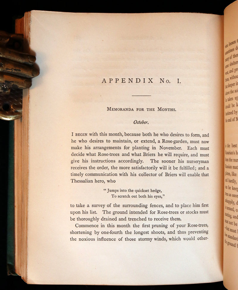 1872 Rare Victorian Gardening Book -  A Book about ROSES, How to grow and show them.