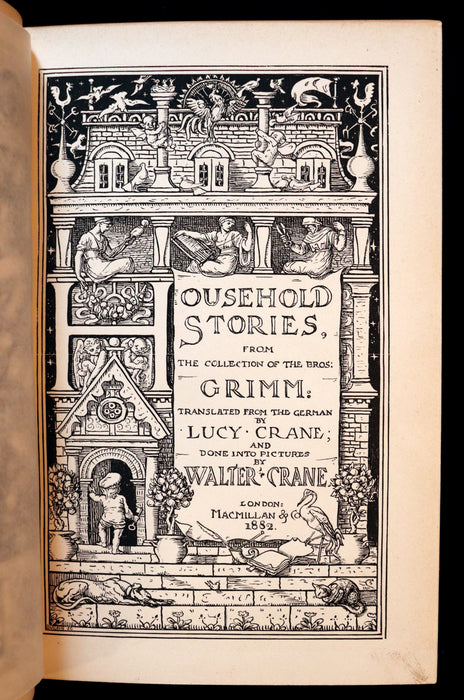 1882 Rare First Edition - Brothers Grimm's FAIRY TALES illustrated by Walter Crane.