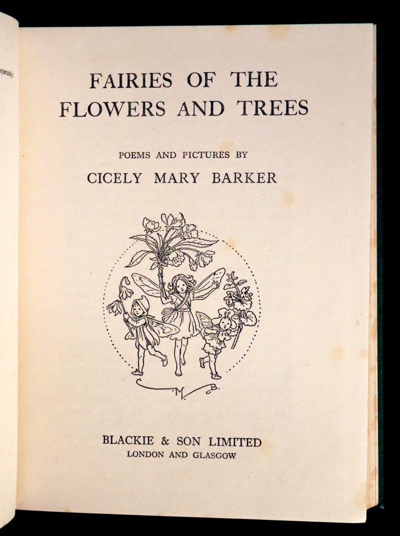 1950 Rare First Edition - FAIRIES OF THE FLOWERS & TREES by Cicely Mary Barker.