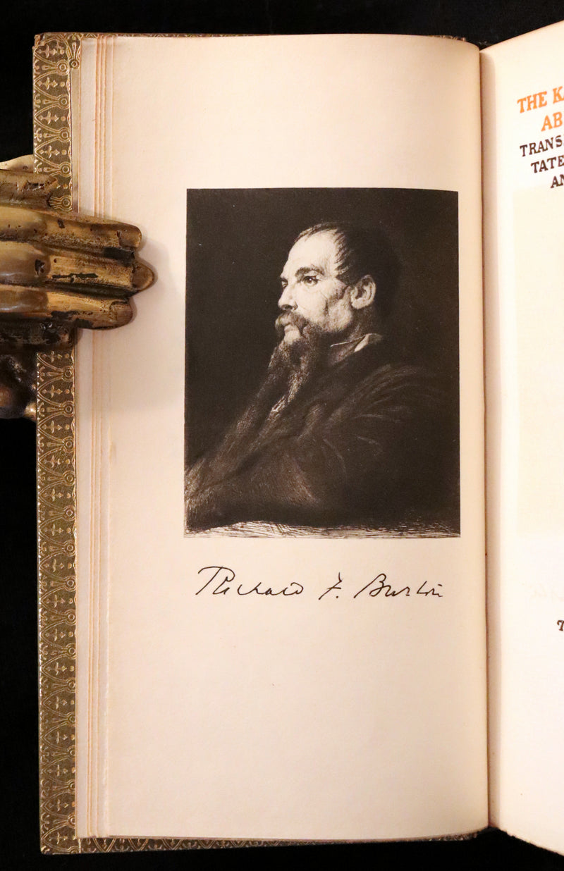 1923 Rare Limited Edition bound in Morocco - Richard Burton's KASÎDAH Of Haji Abdu El-Yezdi.