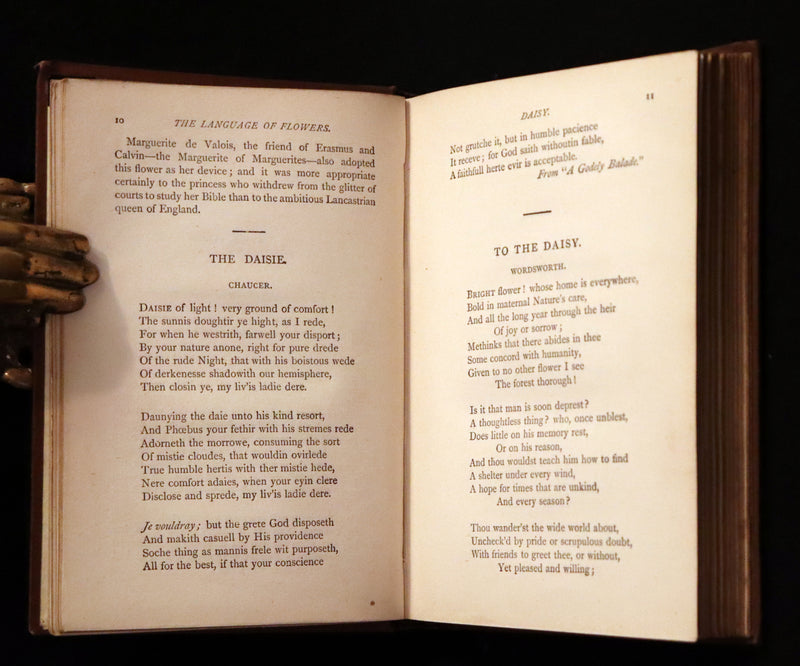 1870 Scarce Floriography Book ~ The Language of Flowers Including Floral Poetry Illustrated.