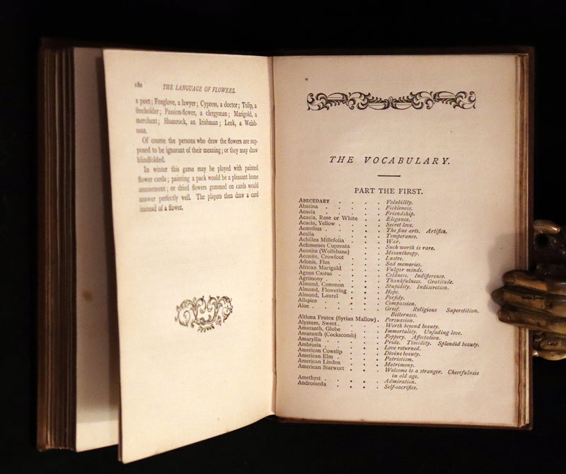 1870 Scarce Floriography Book ~ The Language of Flowers Including Floral Poetry Illustrated.
