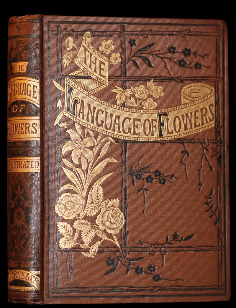 1870 Scarce Floriography Book ~ The Language of Flowers Including Floral Poetry Illustrated.