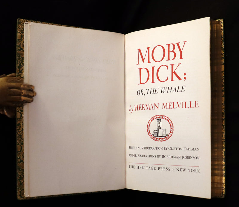 1943 Fine BAYNTUN Binding - MOBY DICK or The Whale by Melville, illustrated by Boardman Robinson.