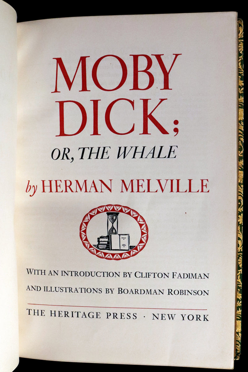 1943 Fine BAYNTUN Binding - MOBY DICK or The Whale by Melville, illustrated by Boardman Robinson.