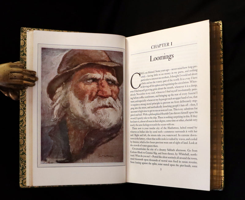 1943 Fine BAYNTUN Binding - MOBY DICK or The Whale by Melville, illustrated by Boardman Robinson.