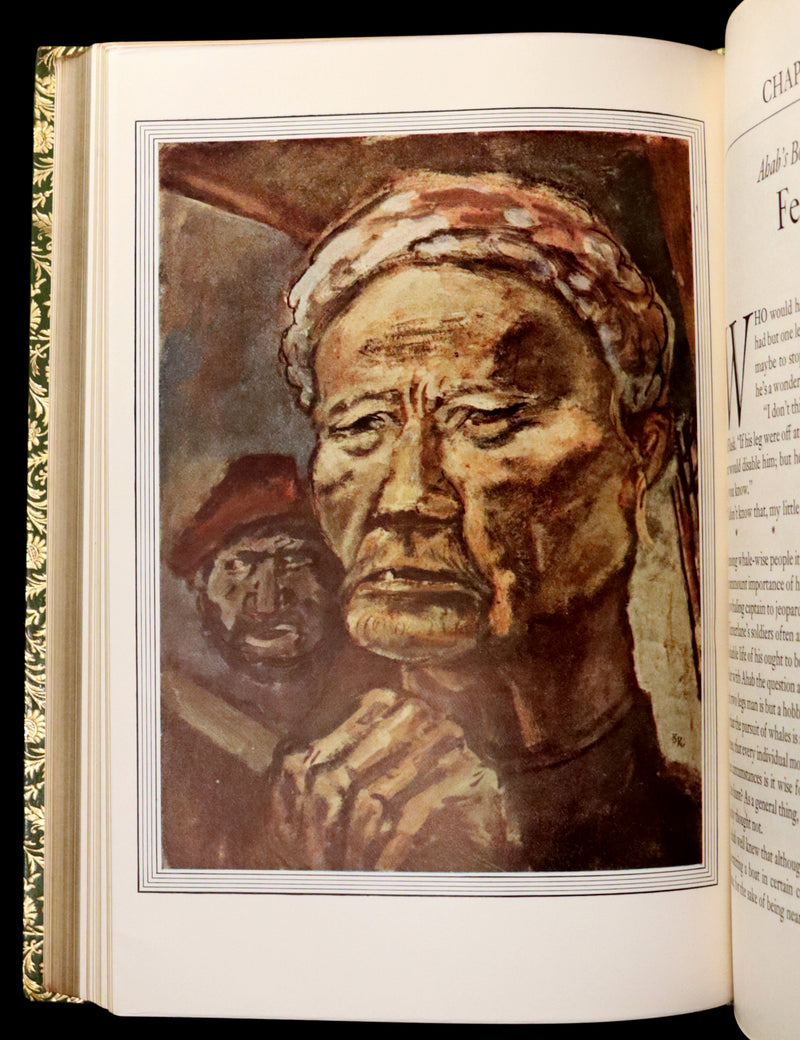 1943 Fine BAYNTUN Binding - MOBY DICK or The Whale by Melville, illustrated by Boardman Robinson.