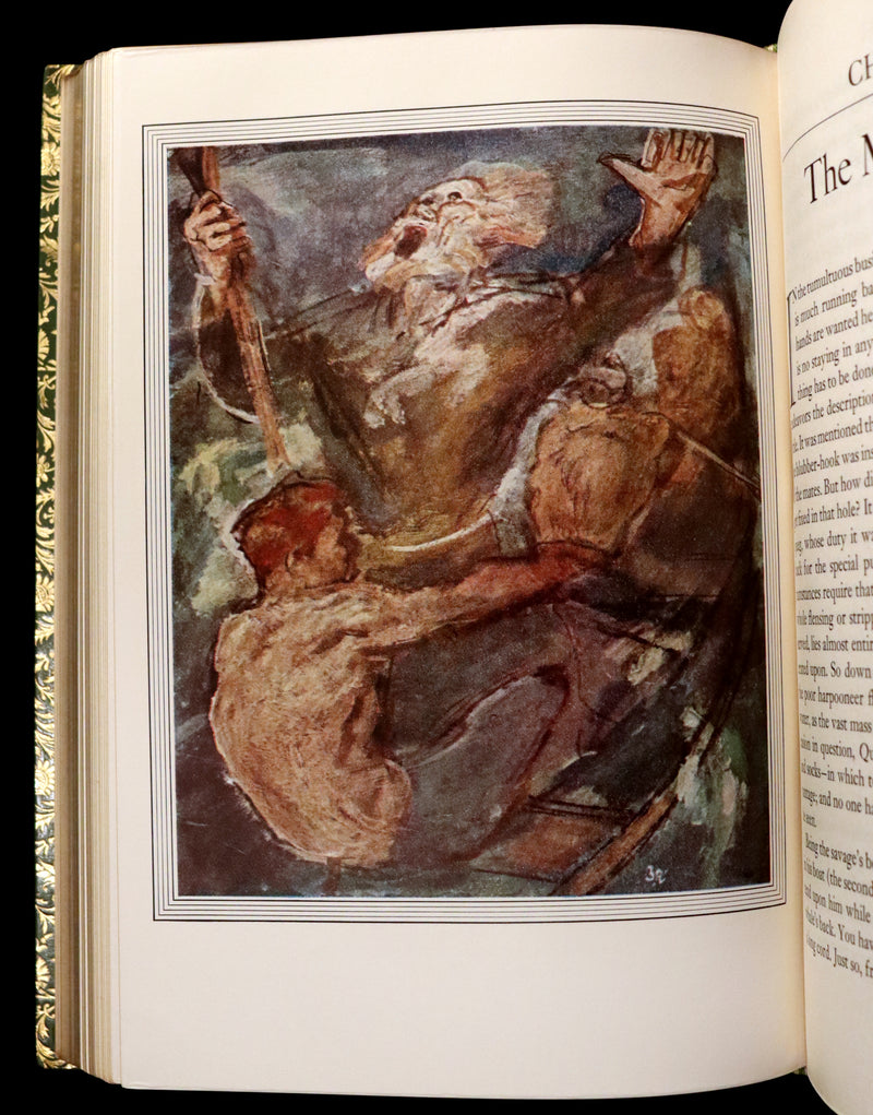 1943 Fine BAYNTUN Binding - MOBY DICK or The Whale by Melville, illustrated by Boardman Robinson.
