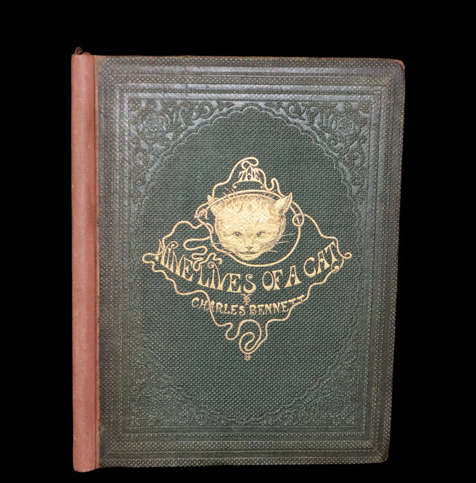 1863 Scarce First Edition - THE NINE LIVES OF A CAT - Tale of Wonder illustrated by Charles H. Bennett.