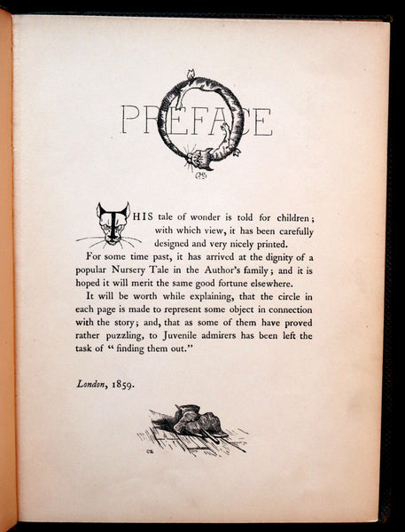 1863 Scarce First Edition - THE NINE LIVES OF A CAT - Tale of Wonder illustrated by Charles H. Bennett.