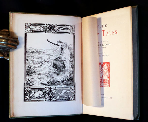 1892 Rare First Edition - CELTIC FAIRY TALES by J. Jacobs Illustrated by J.D. Batten.