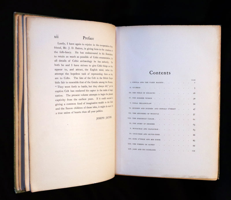 1892 Rare First Edition - CELTIC FAIRY TALES by J. Jacobs Illustrated by J.D. Batten.