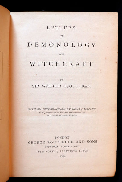 1884 Rare Edition - Demonology & Witchcraft - WITCHES & FAIRIES by Sir Walter Scott.
