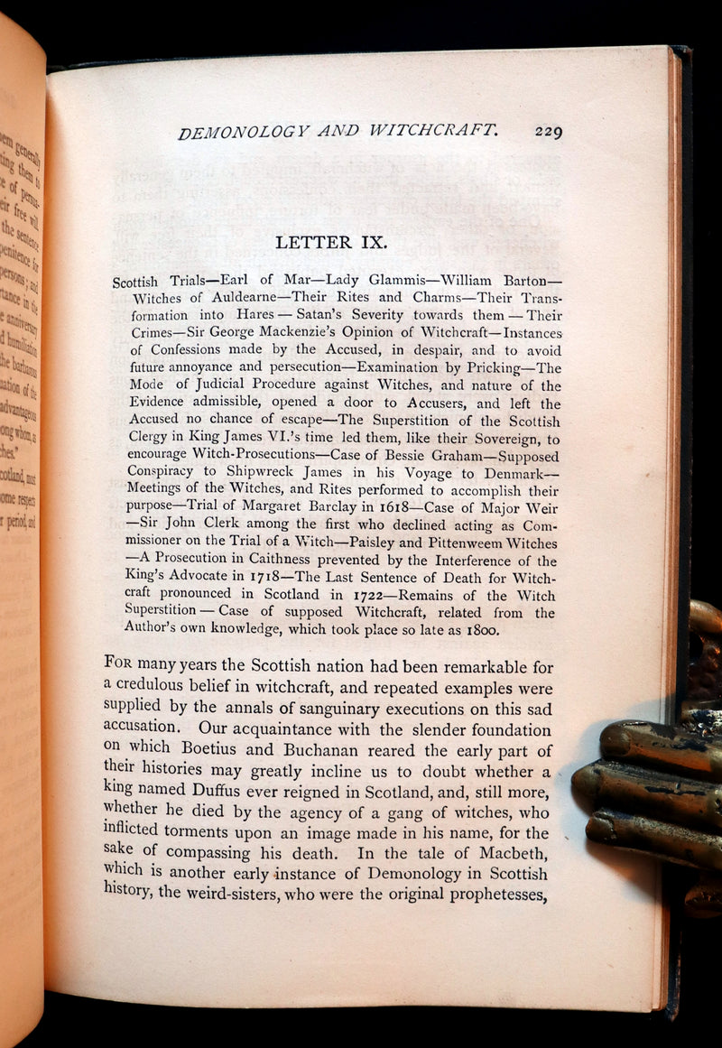 1884 Rare Edition - Demonology & Witchcraft - WITCHES & FAIRIES by Sir Walter Scott.