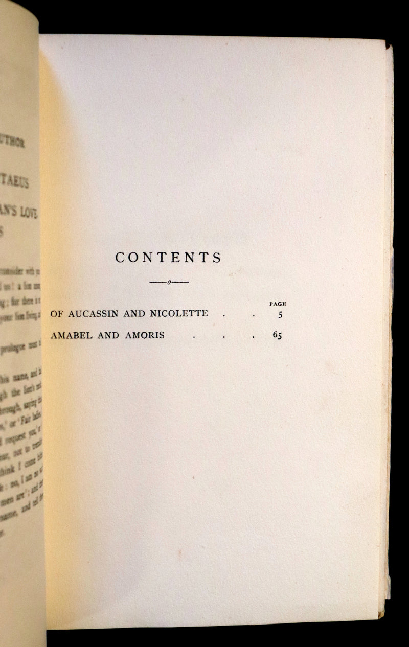 1902 First Housman Edition - MEDIEVAL HISTORY of Aucassin & Nicolette. Knighthood and Chivalry.