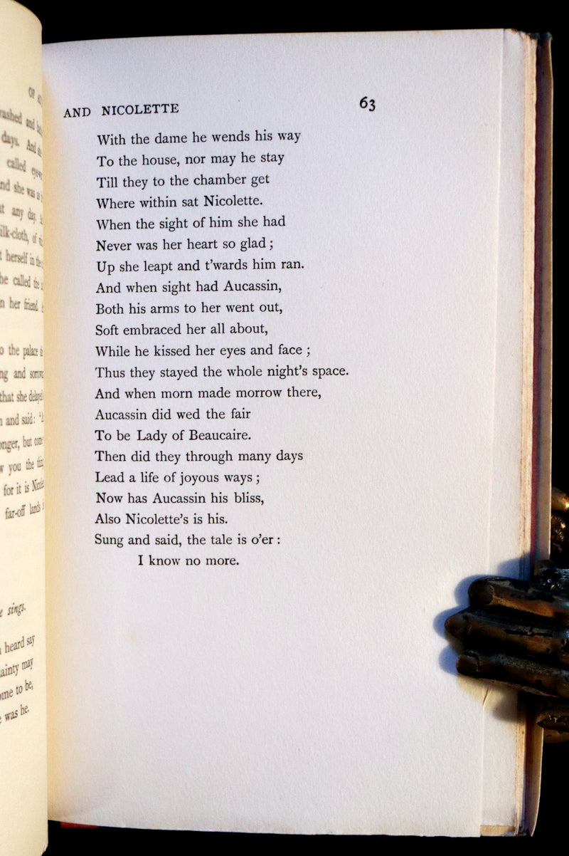 1902 First Housman Edition - MEDIEVAL HISTORY of Aucassin & Nicolette. Knighthood and Chivalry.