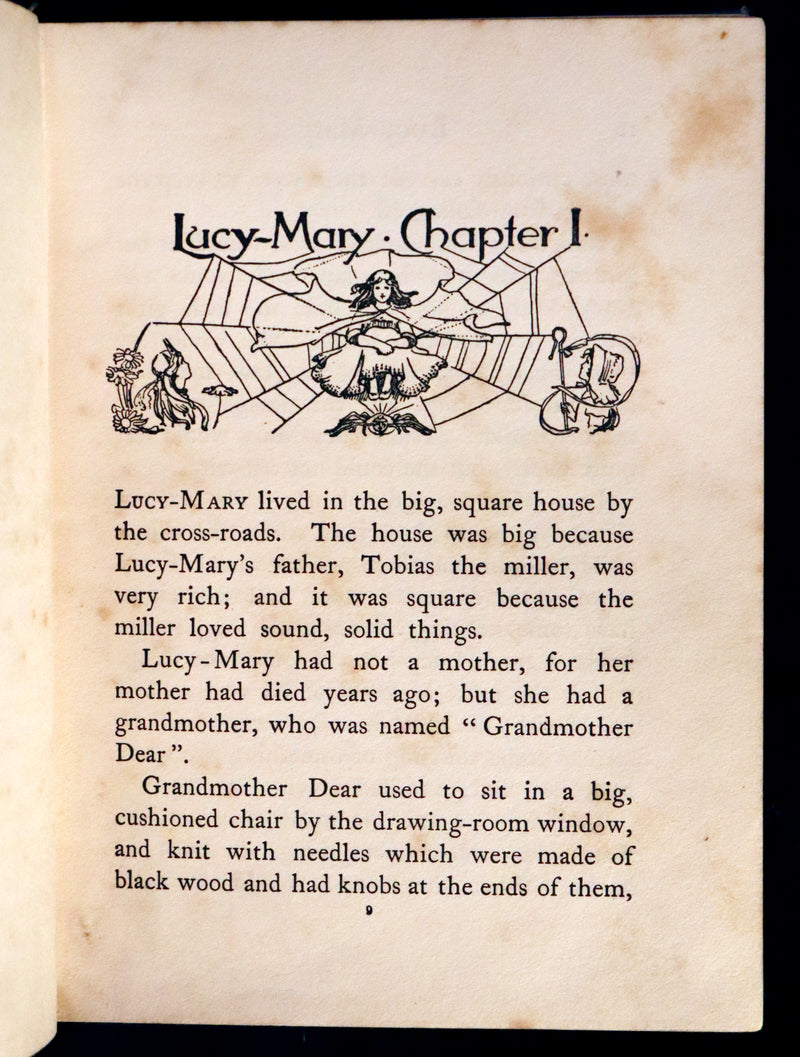 1910 Rare First Edition - Lucy-Mary or The Cobweb Cloak illustrated by Margaret W. Tarrant.