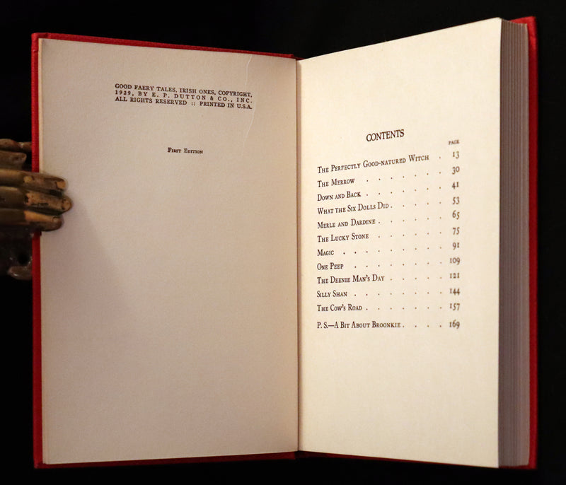 1929 Scarce First Edition - Good Faery (Fairy) Tales - Irish Ones by Jo McMahon Illustrated.