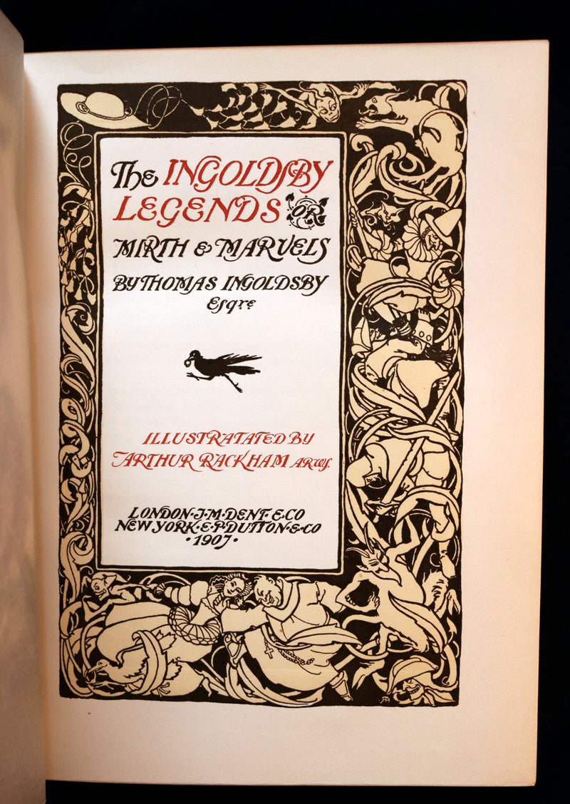 1907 Rare Rackham First Edition bound by Bayntun - The INGOLDSBY LEGENDS or Mirth & Marvels.