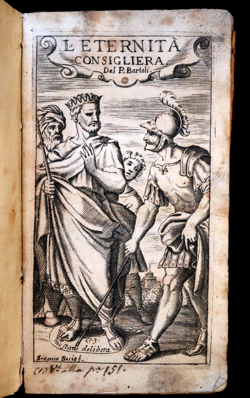 1664 Scarce Italian Vellum Book - Jesuit Daniello Bartoli - L’Eternita Consigliera (Eternity as Counselor).