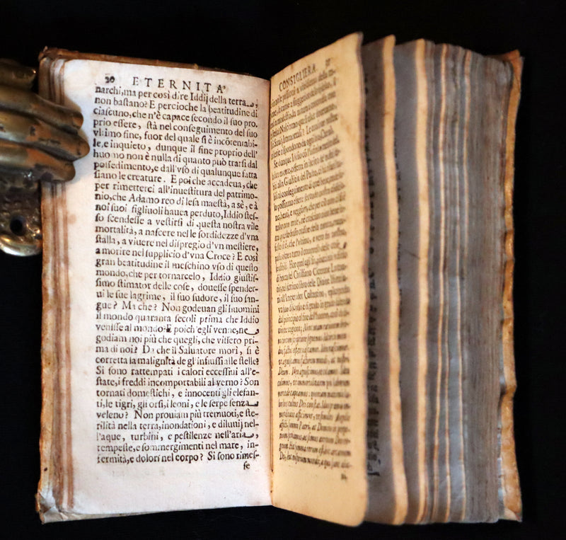1664 Scarce Italian Vellum Book - Jesuit Daniello Bartoli - L’Eternita Consigliera (Eternity as Counselor).