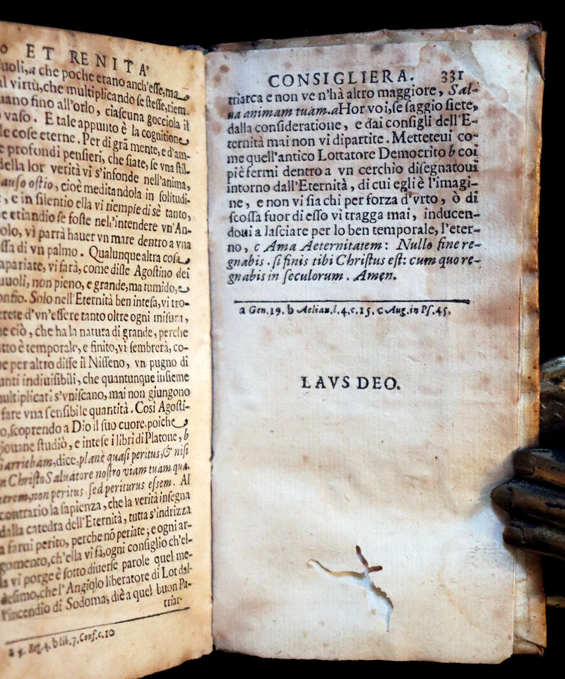 1664 Scarce Italian Vellum Book - Jesuit Daniello Bartoli - L’Eternita Consigliera (Eternity as Counselor).
