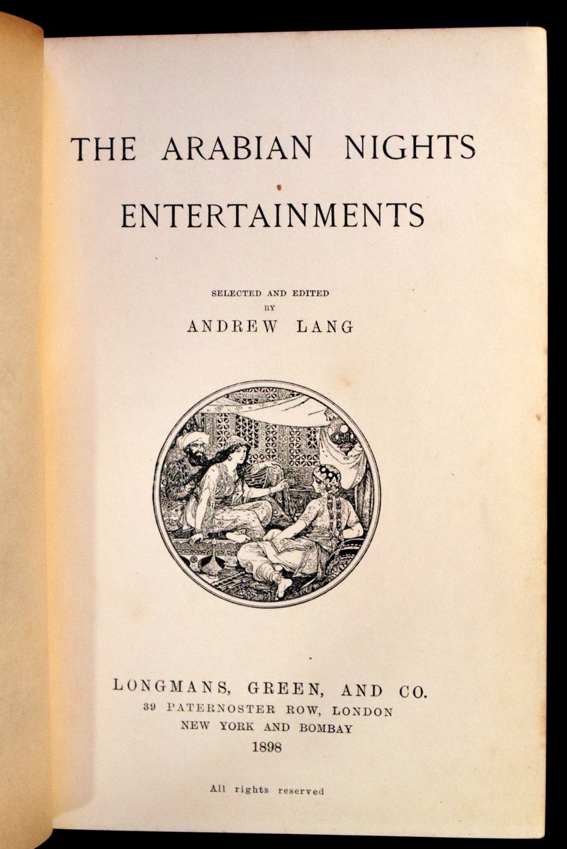 1898 Rare First Edition - THE ARABIAN NIGHTS by Andrew Lang Illustrated by Henry Justice Ford.