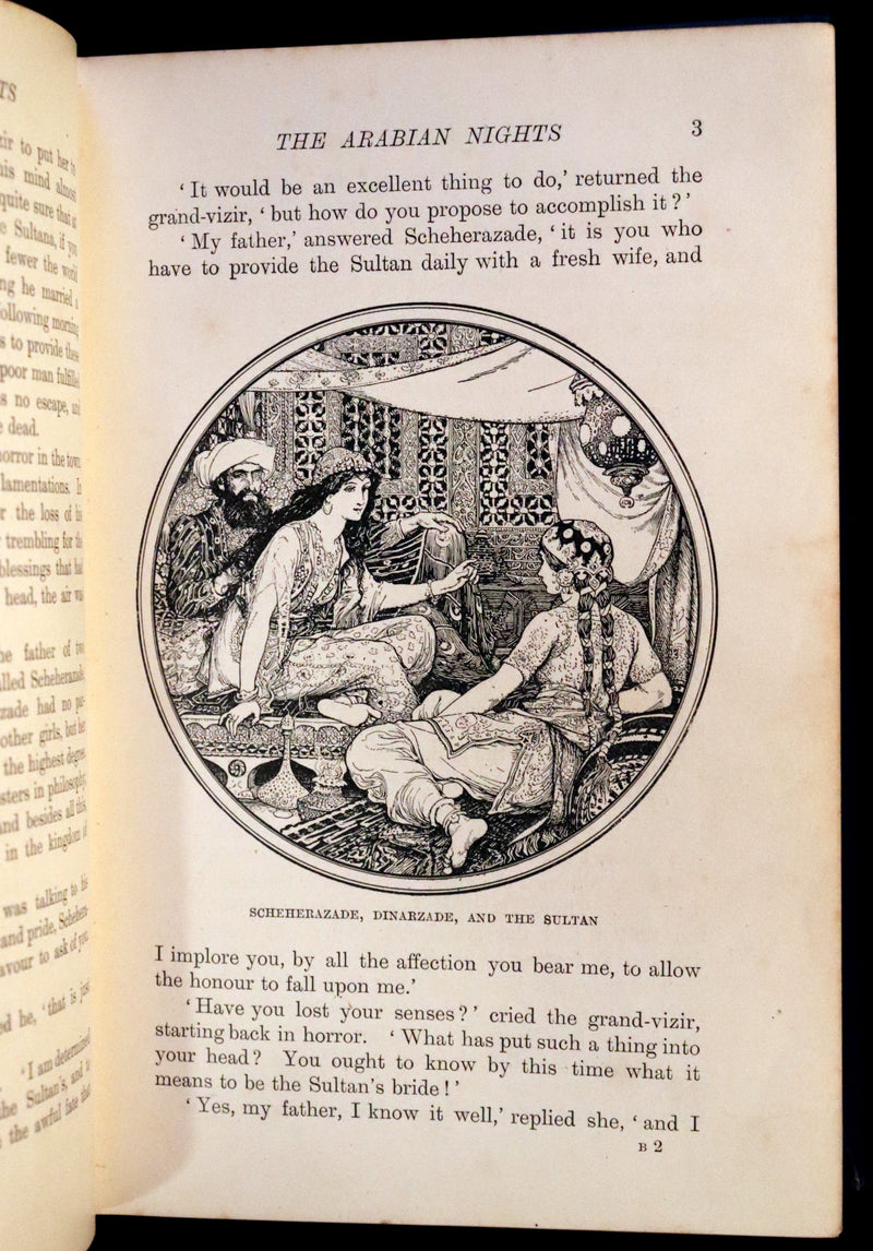 1898 Rare First Edition - THE ARABIAN NIGHTS by Andrew Lang Illustrated by Henry Justice Ford.