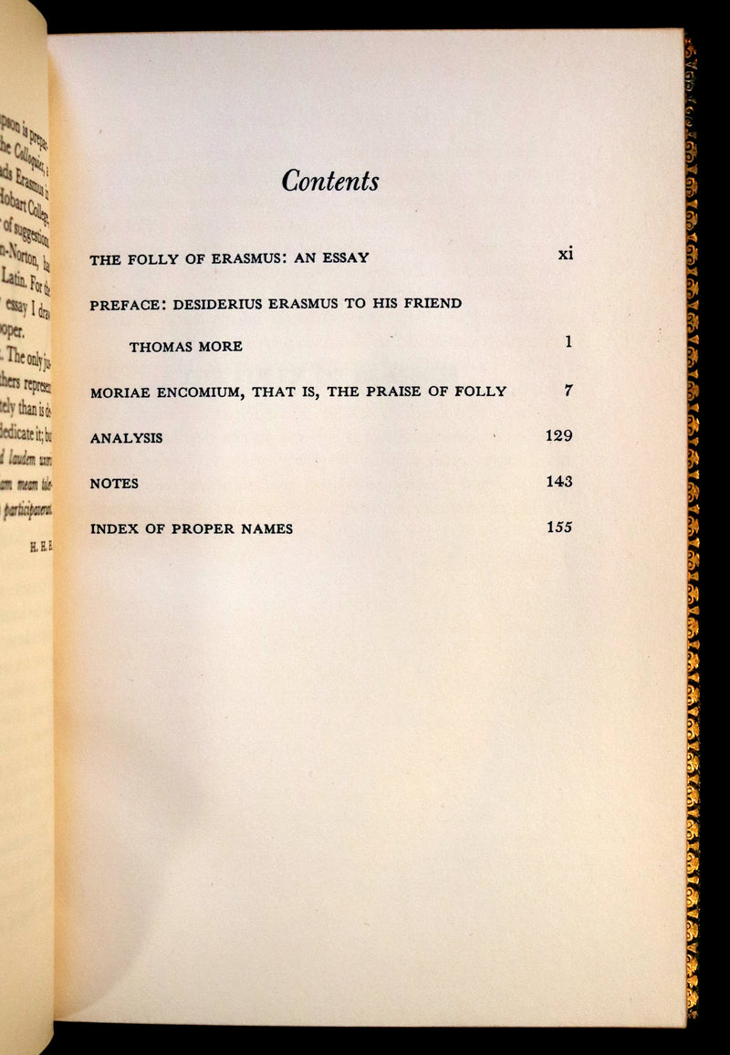 1951 Beautiful Book bound by Bayntun Riviere -  The Praise of Folly by Erasmus.
