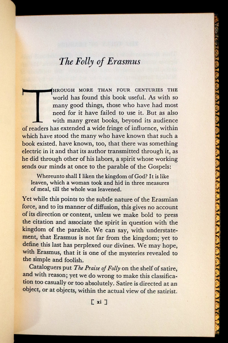 1951 Beautiful Book bound by Bayntun Riviere -  The Praise of Folly by Erasmus.