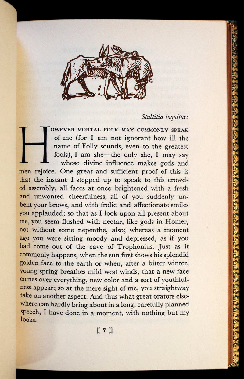 1951 Beautiful Book bound by Bayntun Riviere -  The Praise of Folly by Erasmus.