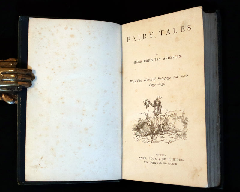 1890 Rare Victorian Book - Hans Christian Andersen's FAIRY TALES with 100 illustrations.