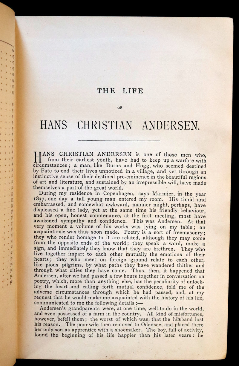 1890 Rare Victorian Book - Hans Christian Andersen's FAIRY TALES with 100 illustrations.