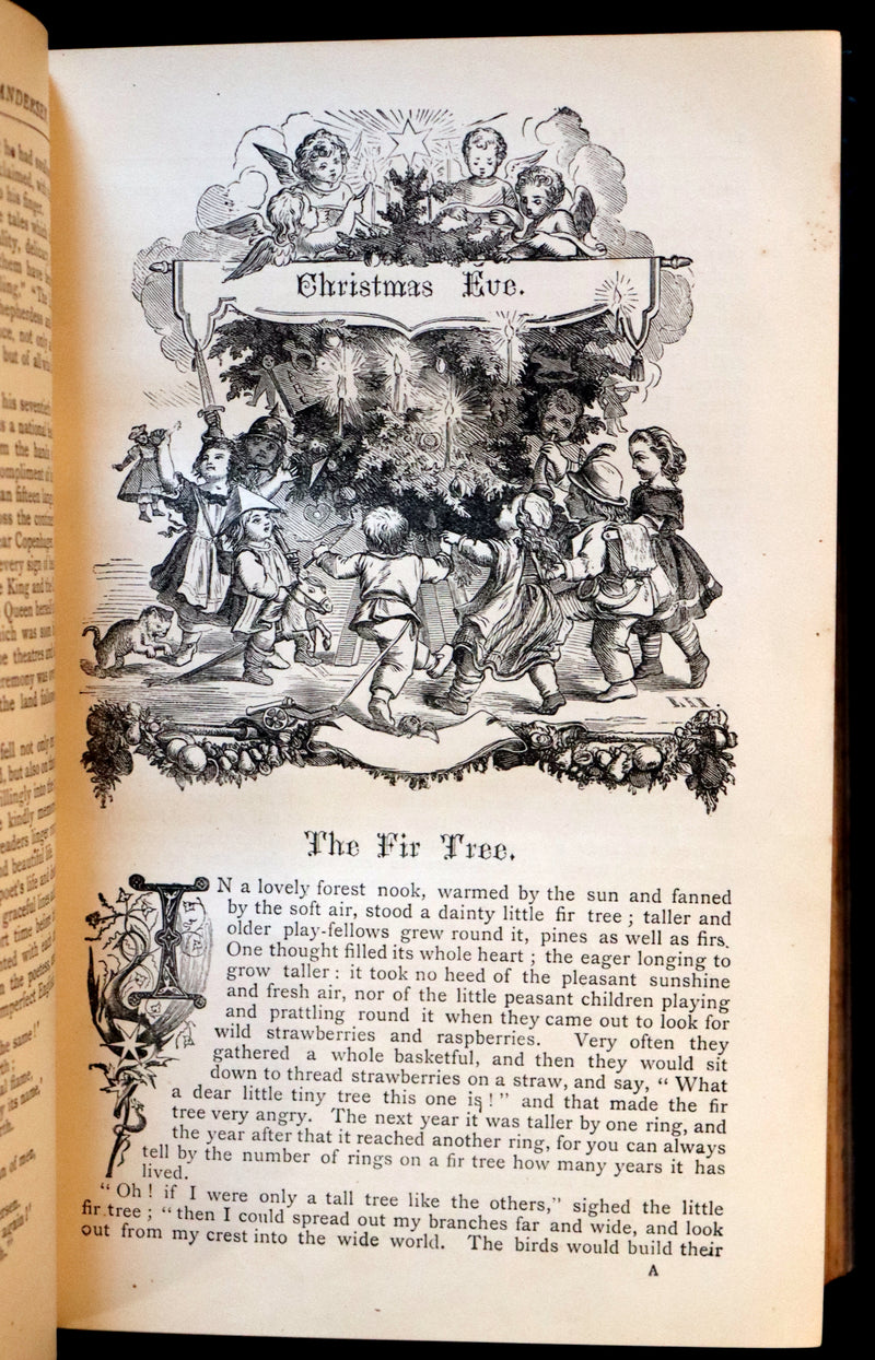 1890 Rare Victorian Book - Hans Christian Andersen's FAIRY TALES with 100 illustrations.