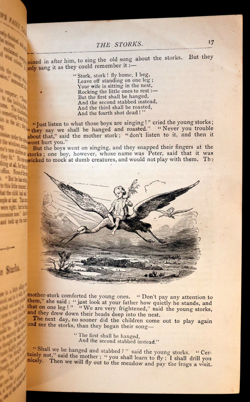 1890 Rare Victorian Book - Hans Christian Andersen's FAIRY TALES with 100 illustrations.