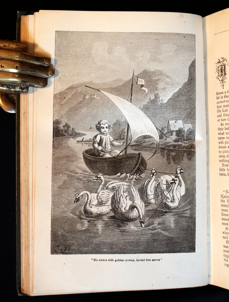 1890 Rare Victorian Book - Hans Christian Andersen's FAIRY TALES with 100 illustrations.