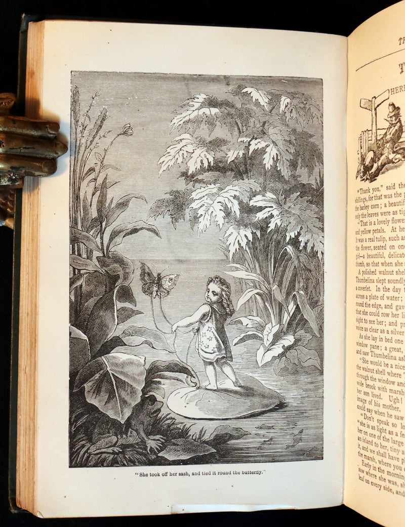 1890 Rare Victorian Book - Hans Christian Andersen's FAIRY TALES with 100 illustrations.