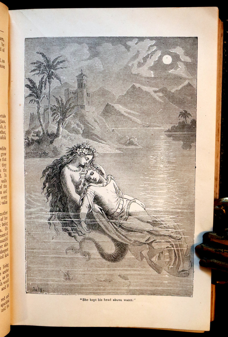1890 Rare Victorian Book - Hans Christian Andersen's FAIRY TALES with 100 illustrations.